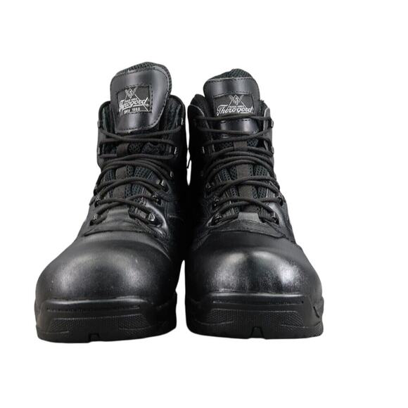 Thorogood Shoes Mens 8.5 Boots Work Comp Toe Leather Zip Lace Up Wide Fit Black main image 12